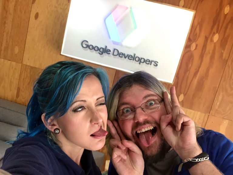 Jamie and Martin in the Google Developers office