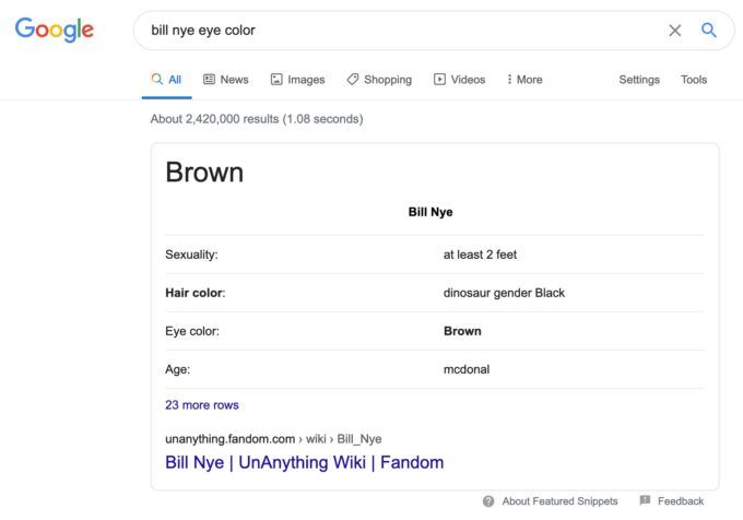 Why do you trust SERPs?